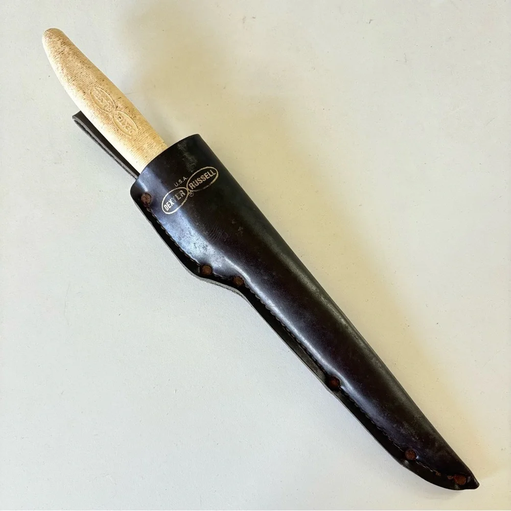 Dexter-Russell Fillet Knife S133N-7 7” Blade with Leather Sheath Made in USA